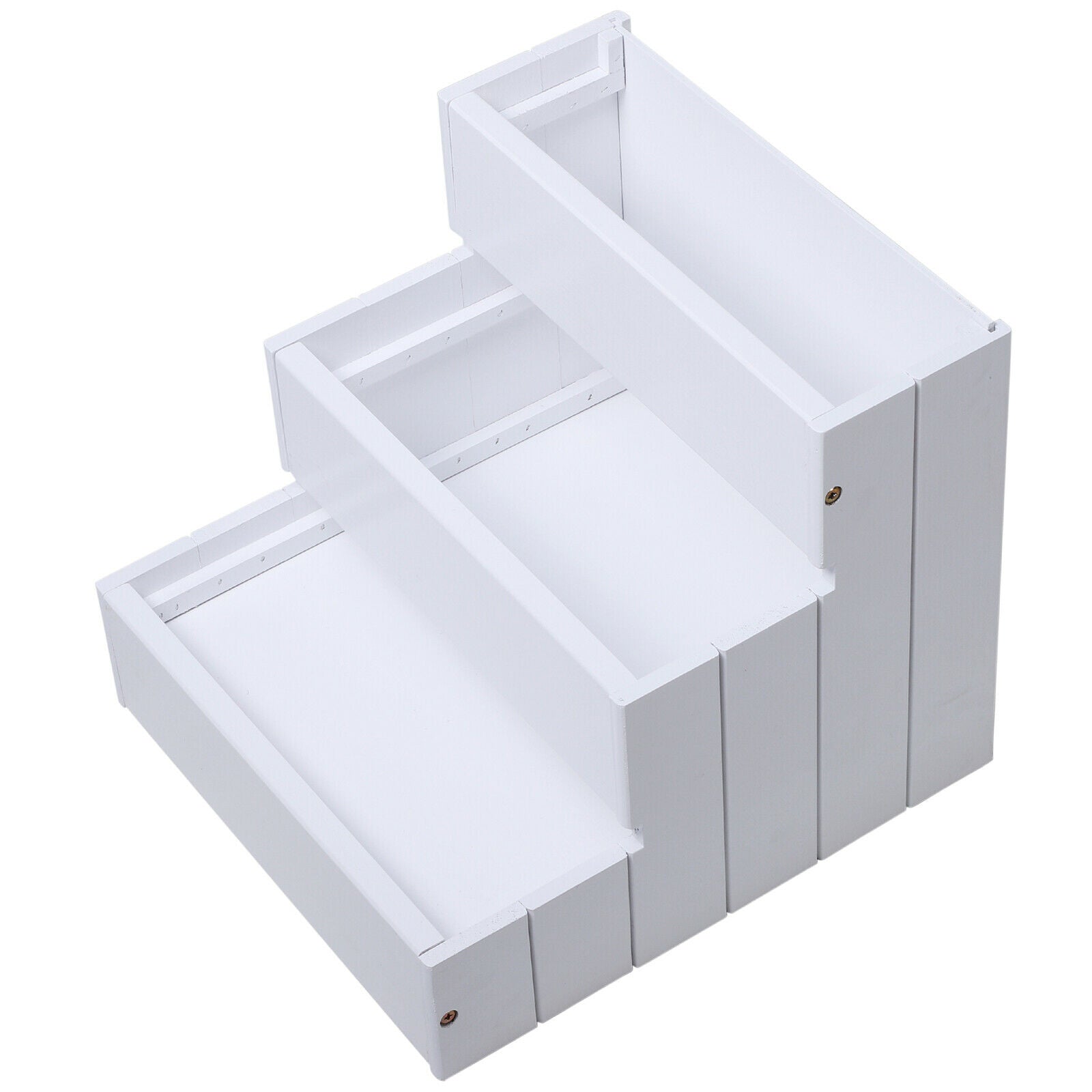 3 Step Wooden Pet Stairs Steps Carpet Non Slip for Cats and Small Dogs White