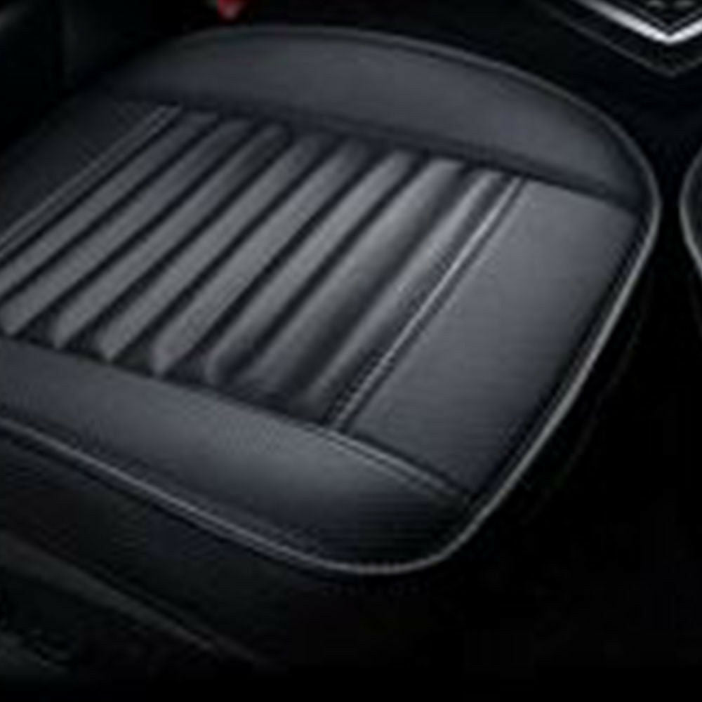 Breathable PU Leather Black Car Front Seat Cover Pad Mat for Auto Chair Cushion