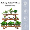 3 Pcs Corner Plant Shelf Rack Ladder Step Heavy Duty Flower Pot Stand Holder