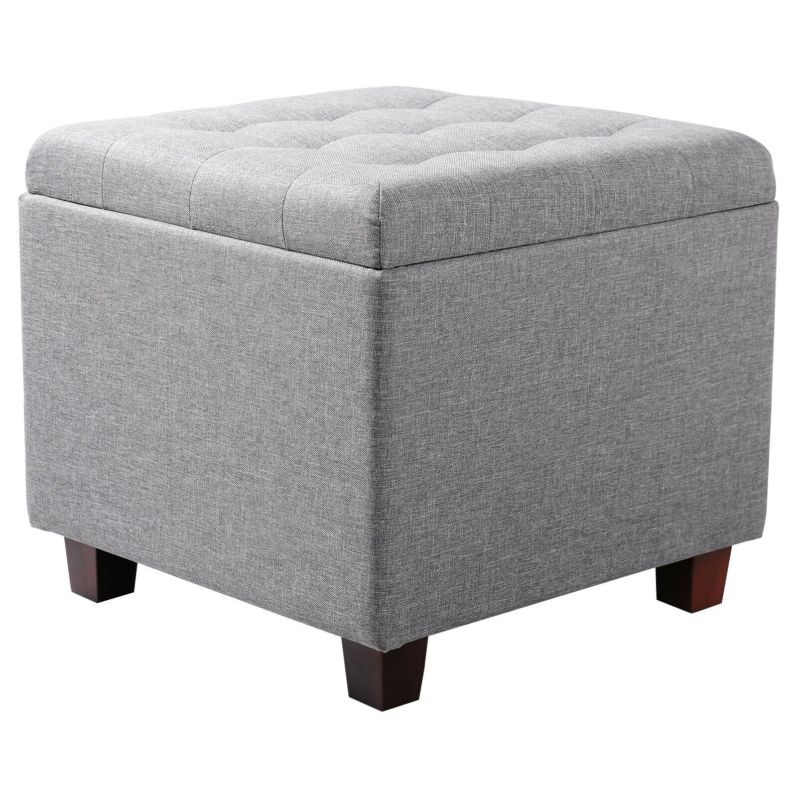 Ottoman Stool Toy Storage Box Cube Bench Pouffe Seat Stool Home Chair Footstool