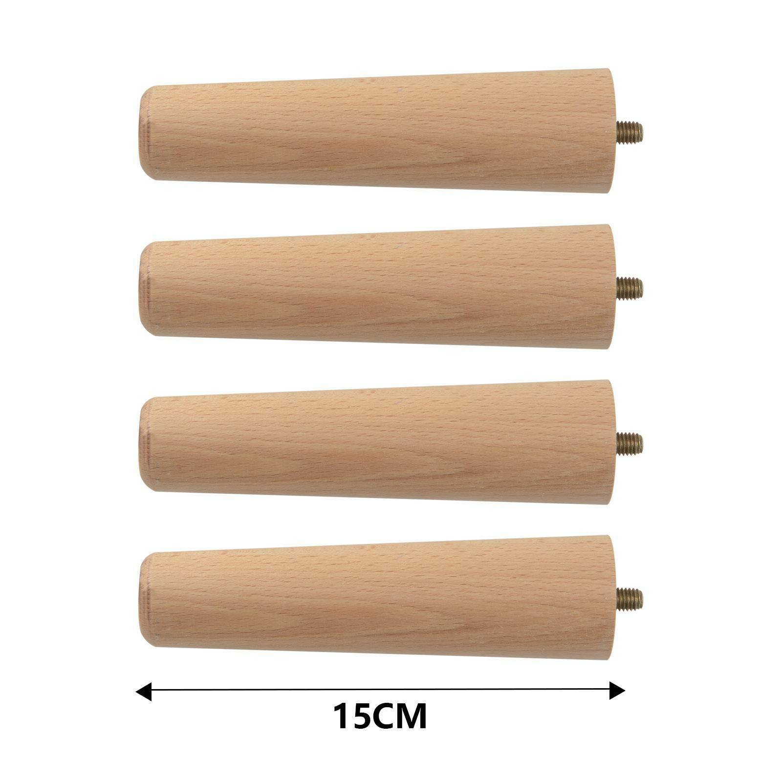 4 x Wooden Table Legs Tapered Pine Beech Ash Table Chair Stool Chest Sofa 4 Size