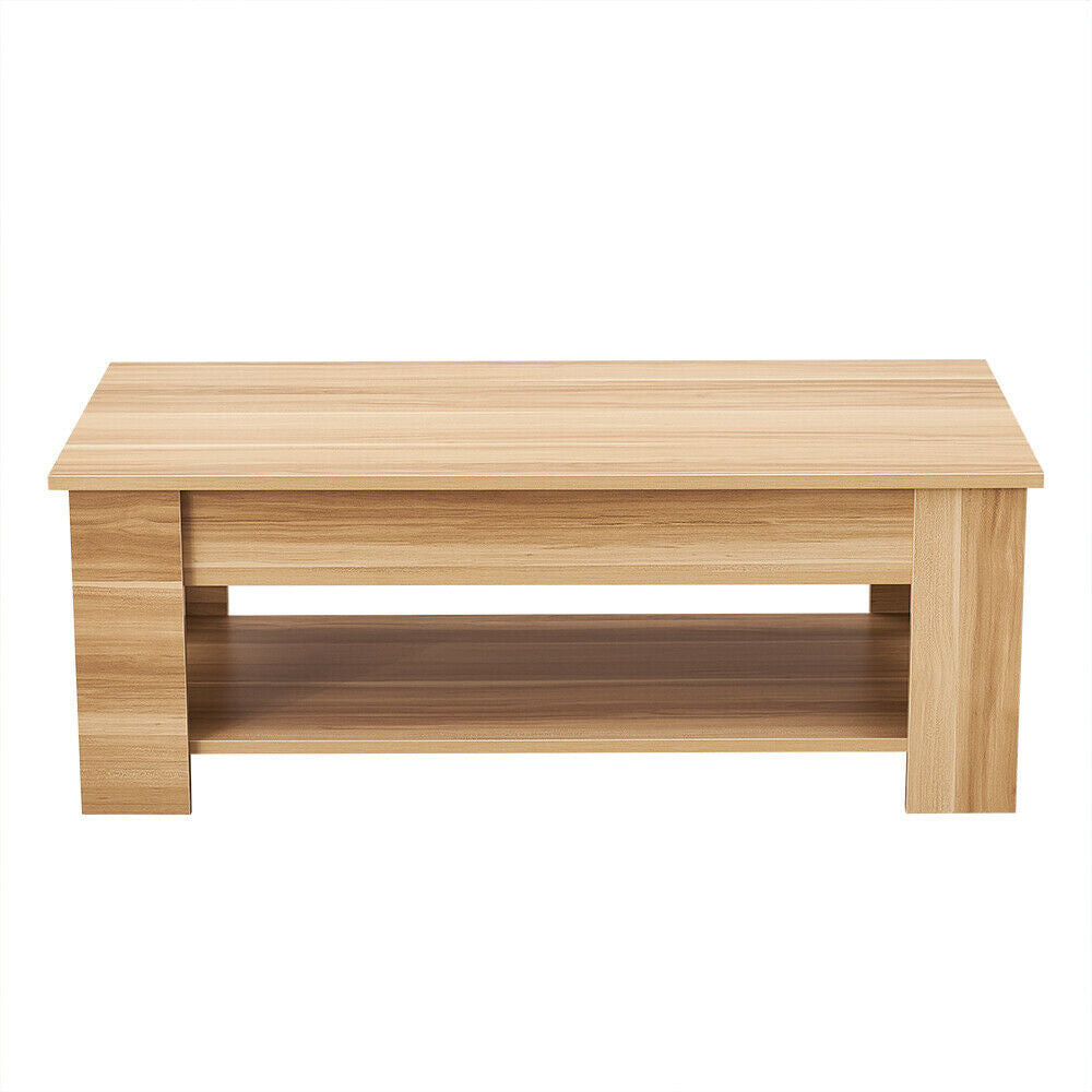 Lift Up Top Coffee Table Wooden Coffee Tea Table with Sliding Top Hidden Storage