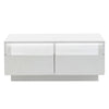 LED Light High Gloss Coffee Table Storage Shelf and 4 Drawers Home Living Room