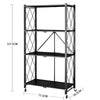 3/4/5 Tier Folding Kitchen Storage Rack Shelving Office Home Unit Display Stand