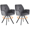 2x Swivel Accent Chair Upholstered Armchair Dining Chairs Home Office Desk Chair