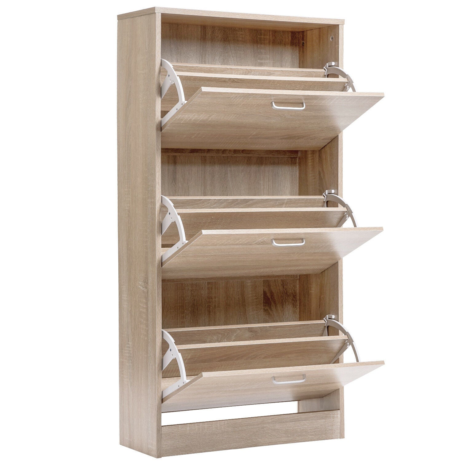 3 Drawer Shoe Cabinet Storage Rack Hallway Cupboard Stand Unit Wooden Footwear