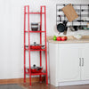Metal Ladder Shelf 4 Tier Bookshelf Storage Rack Plant Pot Display Shelving Unit