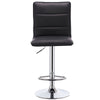 Bar Stool Faux Leather Adjustable Breakfast Chair Swivel Gas Lift Kitchen Black
