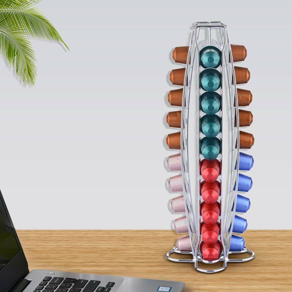 NESPRESSO 40 CAPSULE POD HOLDER STAND TOWER RACK STORAGE FOR KRUPS MAGIMIX (Coffee capsule holder)