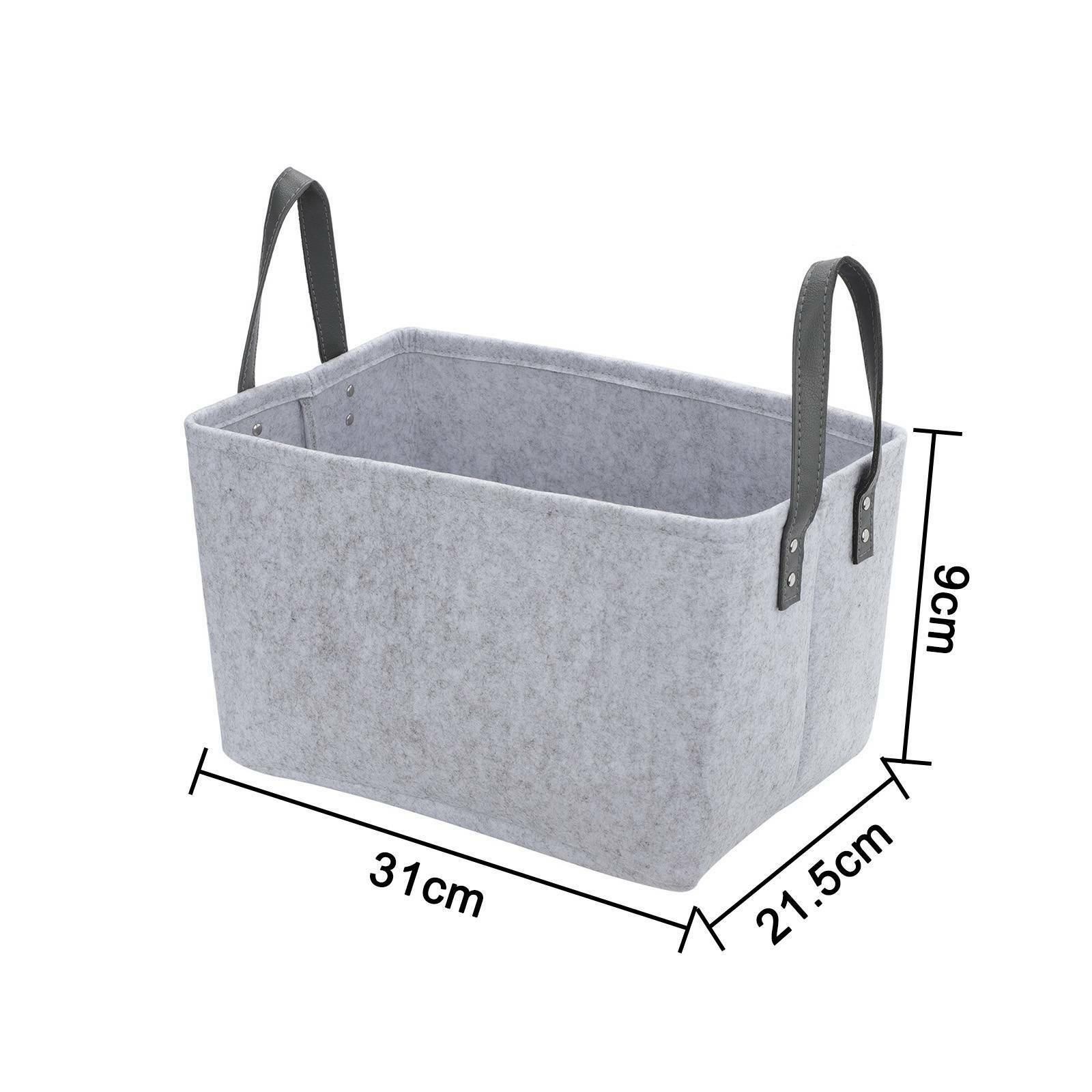 Toys Foldable Felt Storage Box Organiser Container Cosmetic Case Basket Desk UK