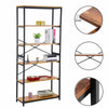 Industrial Bookshelf 6 Tier Ladder Shelf Metal Display Rack Storage Shelving UK