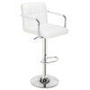 2×Bar Stools Leather Chairs Breakfast Chairs Swivel Gas Lift Kitchen with Arm