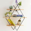 Floating Shelves Metal Wooden Wall Shelf Hanging Decorative Storage Display Rack