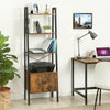Ladder Shelf Bookshelf Rack Stand with Cupboard 4Shelves Storage Display