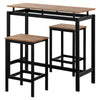 Bar Table and Stool Set For Kitchen Dining Room 2 Bar Stools Chair Industrial