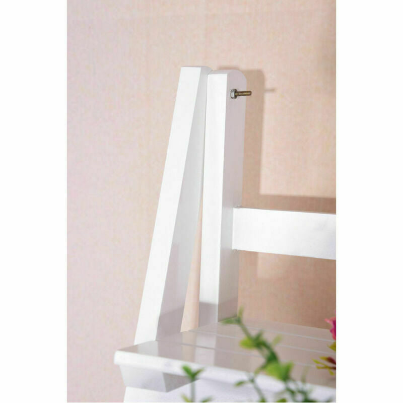 3&4 Tier Wooden Ladder Shelf Storage Home Display Unit Plant Flower Shelves
