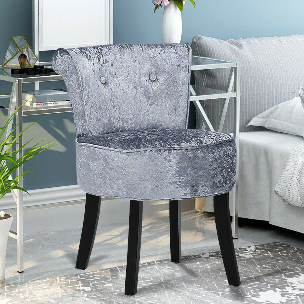 Crushed Velvet Dresser Table Stool Crushed Velvet Vanity Stool