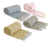 Casablanca Throw 100% Recycled Cotton, Sofa Chair Bed Throw Blanket 4 colours