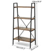 4-Tier Ladder Shelf Bookcase Bookshelf Plant Flower Stand Storage Metal Frame UK