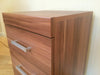 3 Drawer Walnut Effect Bedside Cabinet / Table (3 Draw Chest) Bedroom Furniture