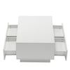 LED Light High Gloss Coffee Table Storage Shelf and 4 Drawers Home Living Room