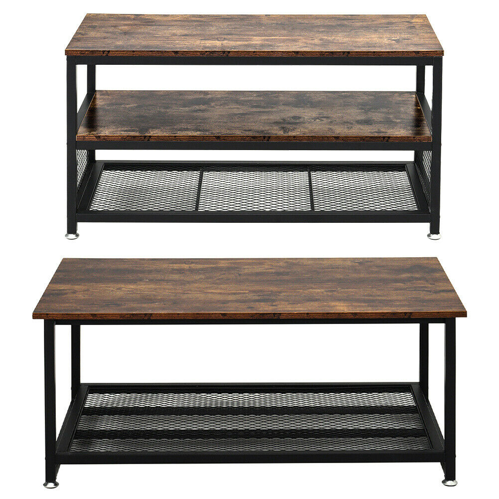 Industrial Wood Metal Console Table/Coffee Table/TV Stand Living Room Furniture