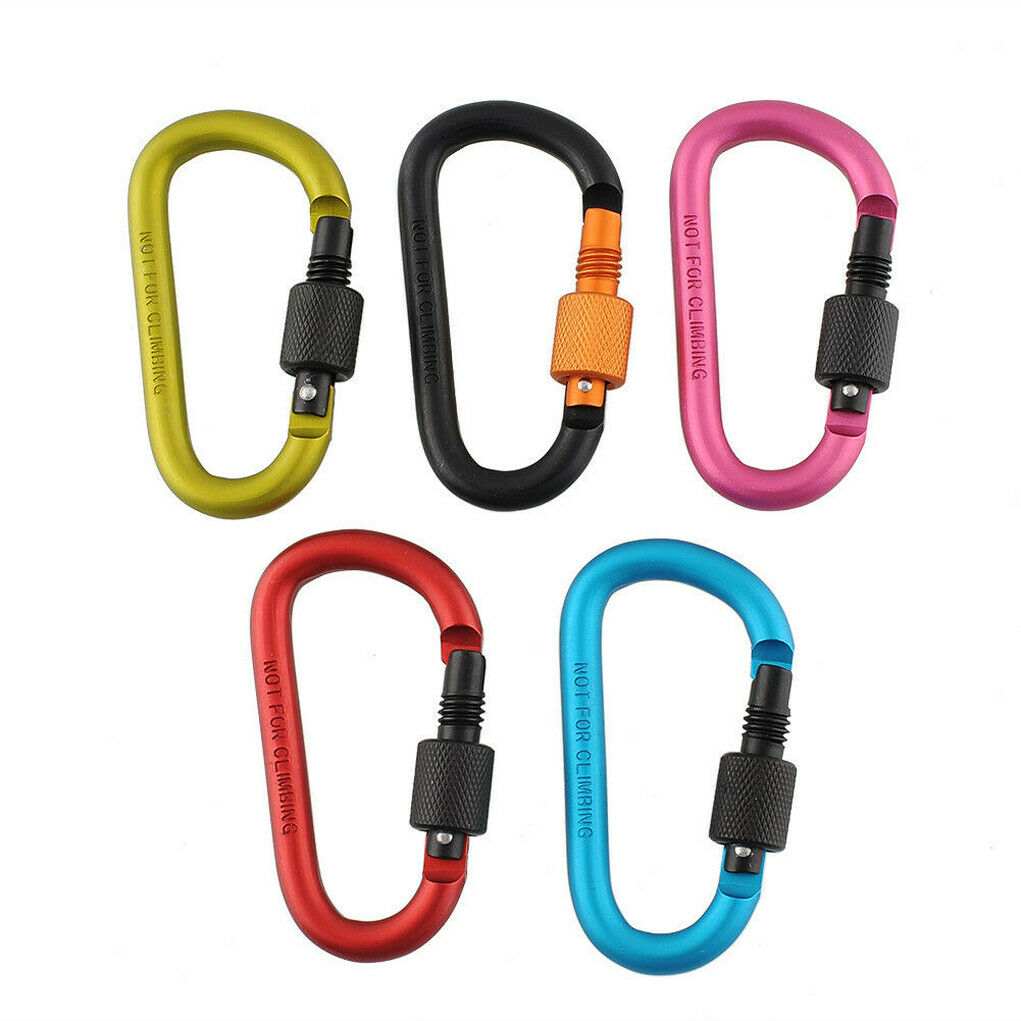 Mixed Mountaineering Aluminum Carabiner D-Ring Clip Hook Key Chain Hiking Keyrin