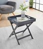 NewFolding Tray Table Easily Convert From Coffee Table To Lap Tray / Grey