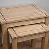 Panama Nest of 2 Tables Solid Waxed Pine Rustic Ornament Lamp Living Room Units