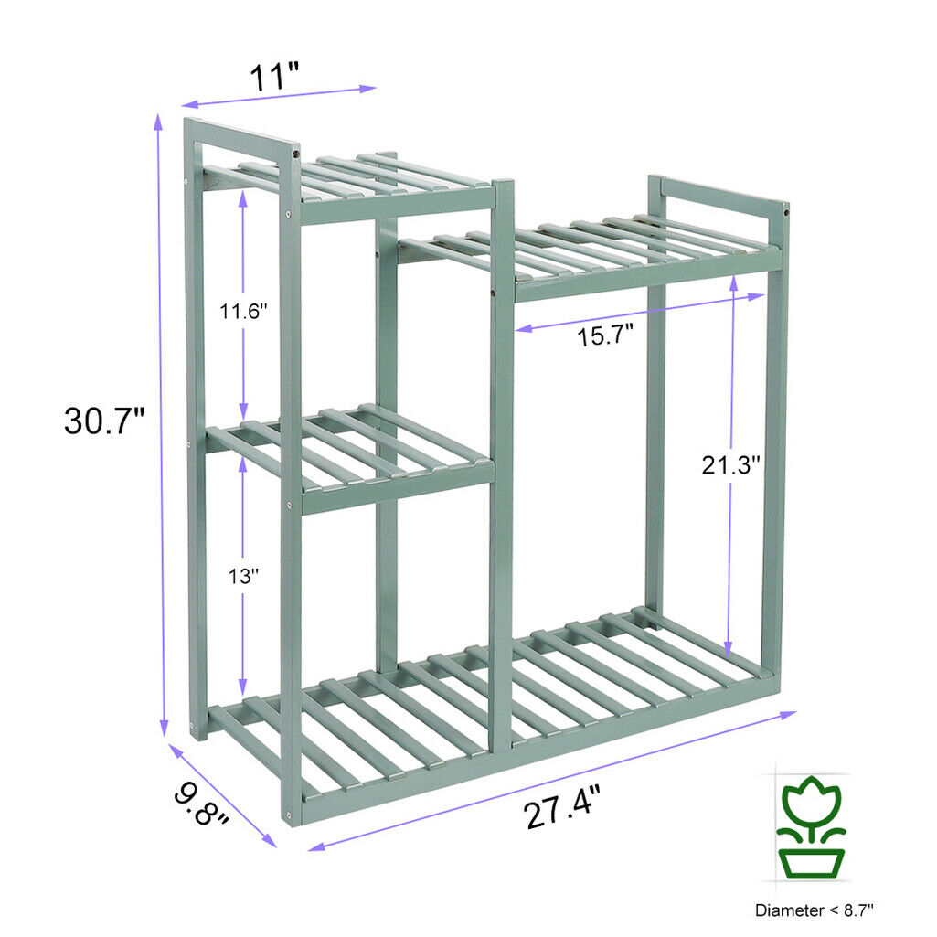 5 Tiers In & Outdoor Plant Pot Stand Cabinet Flower Display Corner Storage Shelf