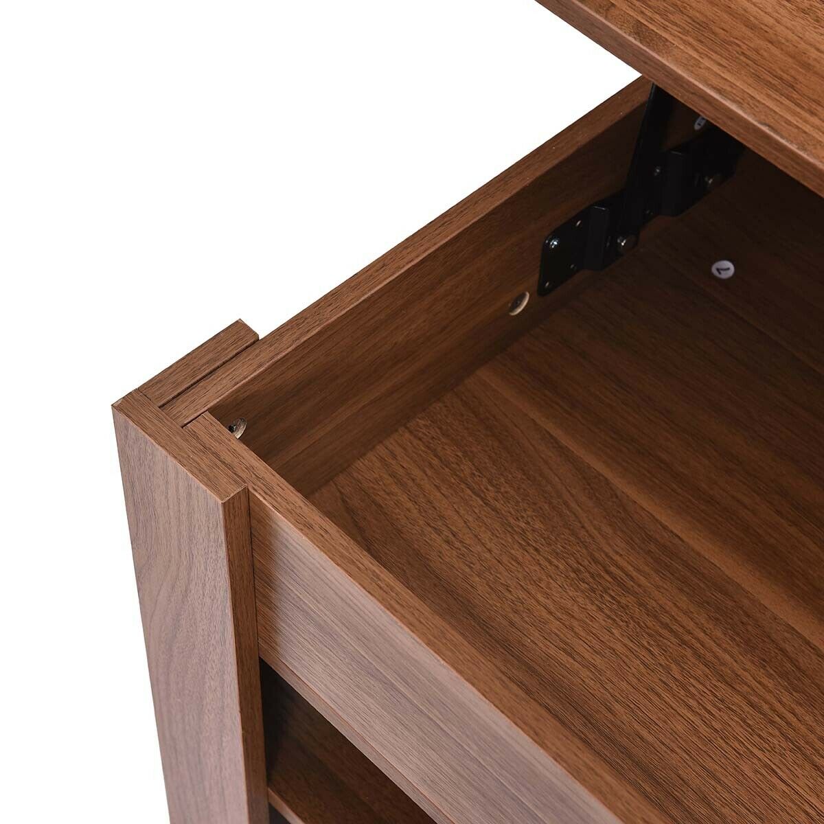 Wood Coffee Table For Living Room with Hidden Storage Lift-Top Table for Home