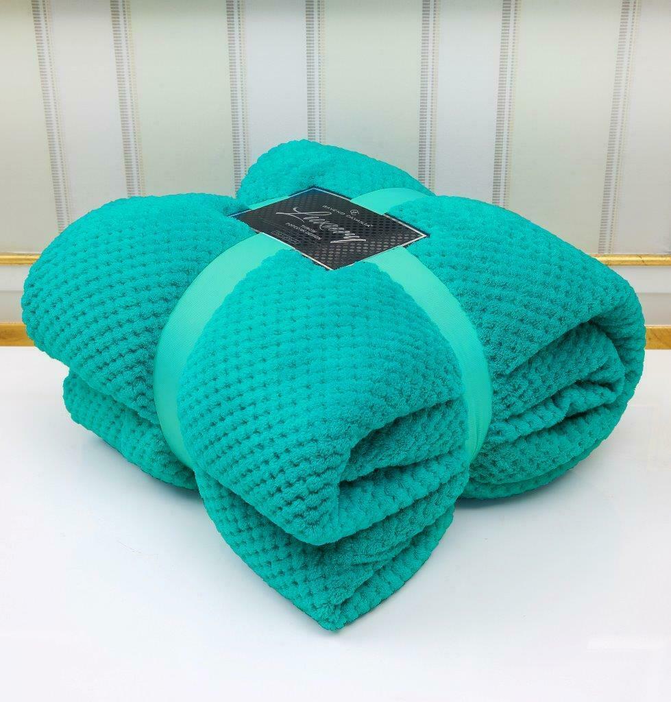 NEW LUXURY POPCORN THROWS FLEECE WARM EXTRA LARGE SOFA BLANKETS DOUBLE KING SIZE
