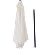 Patio Umbrella Parasol Sun Shade Garden Aluminium Cream White 2.7M