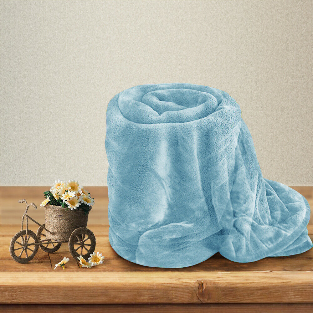 Luxury Blanket Large Sofa Throw Fleece Faux Fur Single Double & King