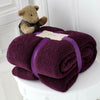 LUXURY TEDDY FLEECE POPCORN THROW OVER FOR SOFA BED BLANKET TRAVEL WARM & COSY