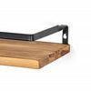 2X Rustic Wall Shelf Kitchen Storage Spice Rack Wooden Towel Holder Display Rack