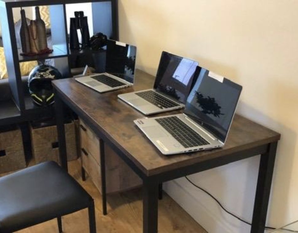 Large Writing Desk Industrial Computer Table Vintage Retro Office