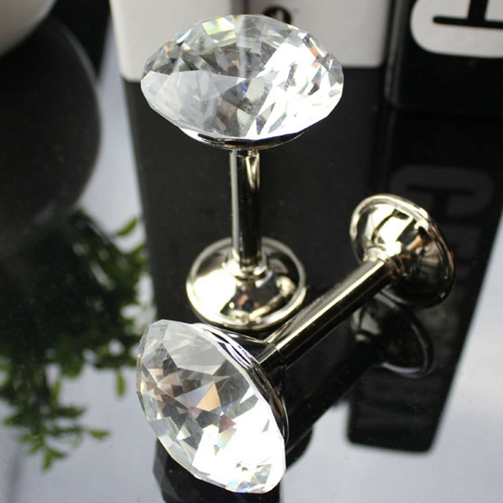 2x Silver Gold Crystal Curtain Wall Hooks Tie Backs Hanger Holder Home Deco