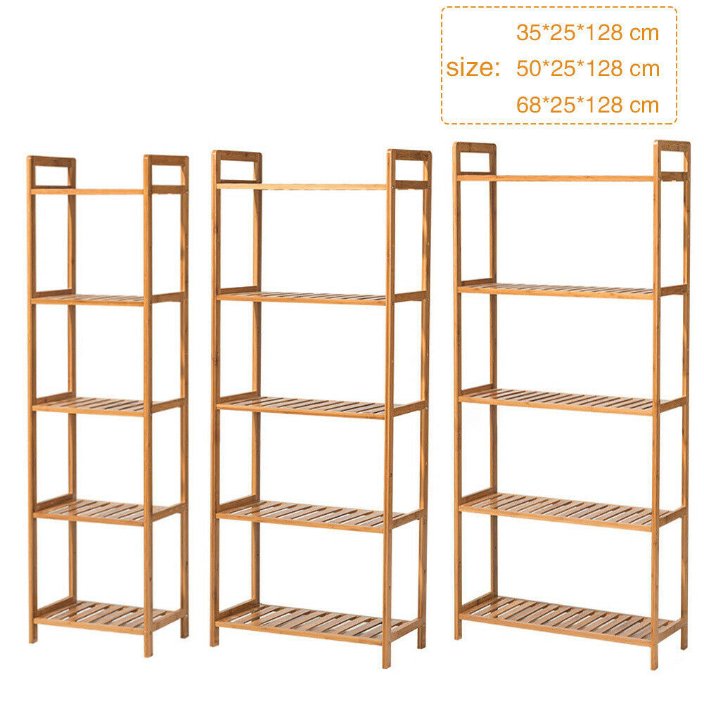 3/4/5 Tier Wooden Storage Shelf Shelving Unit Bookshelf Bookcase Display Stand