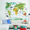 Children Wall Sticker Bedroom Kids Baby Room Educational World Map Classroom UK