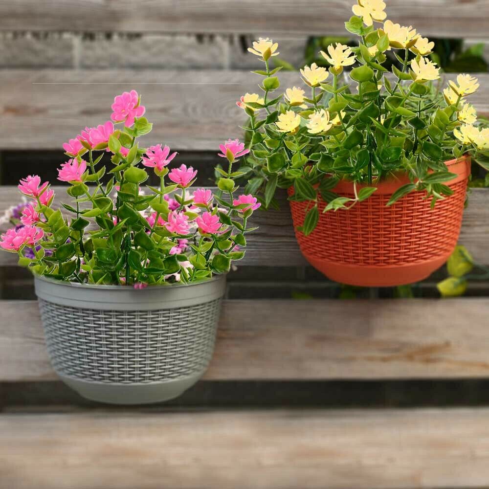 In/Outdoor Artificial Fake Flowers Plants For Window Box Plants Garden Porch UK