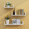 Set of 3 U Shape shelves Floating Wall Shelve Home Decor Storage Wood Shelf Unit