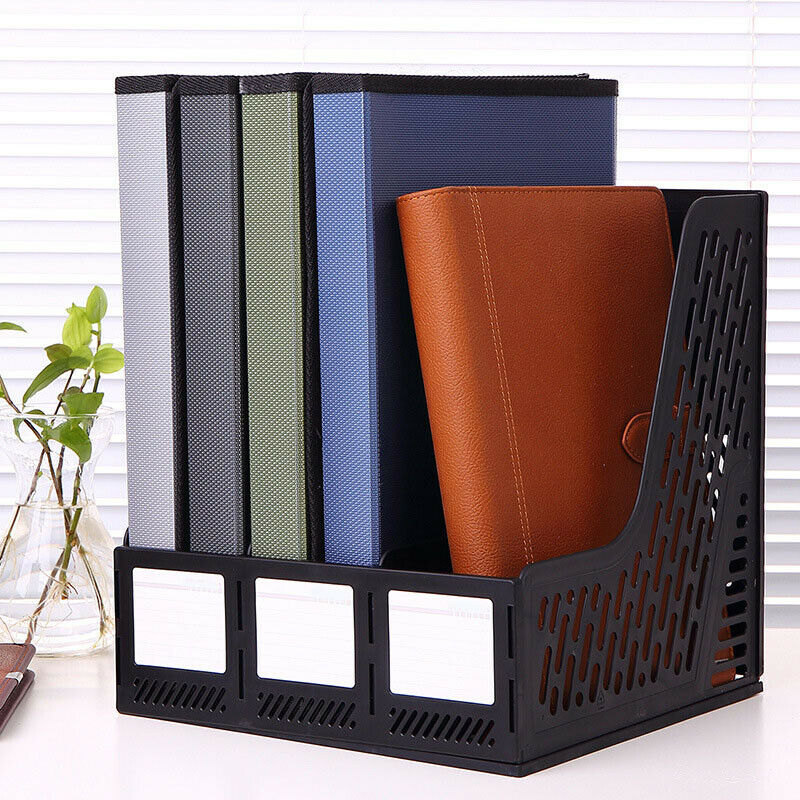 3 Tier Plastic Office Desk Document File Magazine Paper Organiser Holder Rack UK