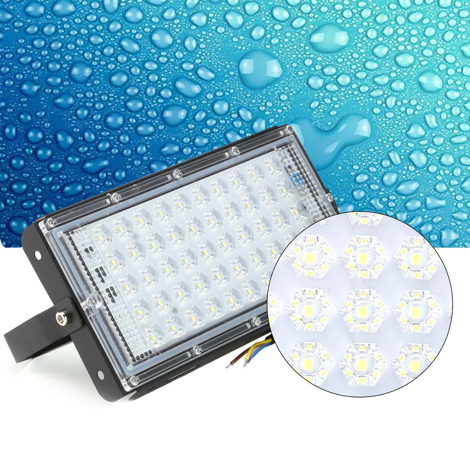 2X50W LED Security Floodlight Flood Lights Indoor Outdoor Garden Waterproof Lamp