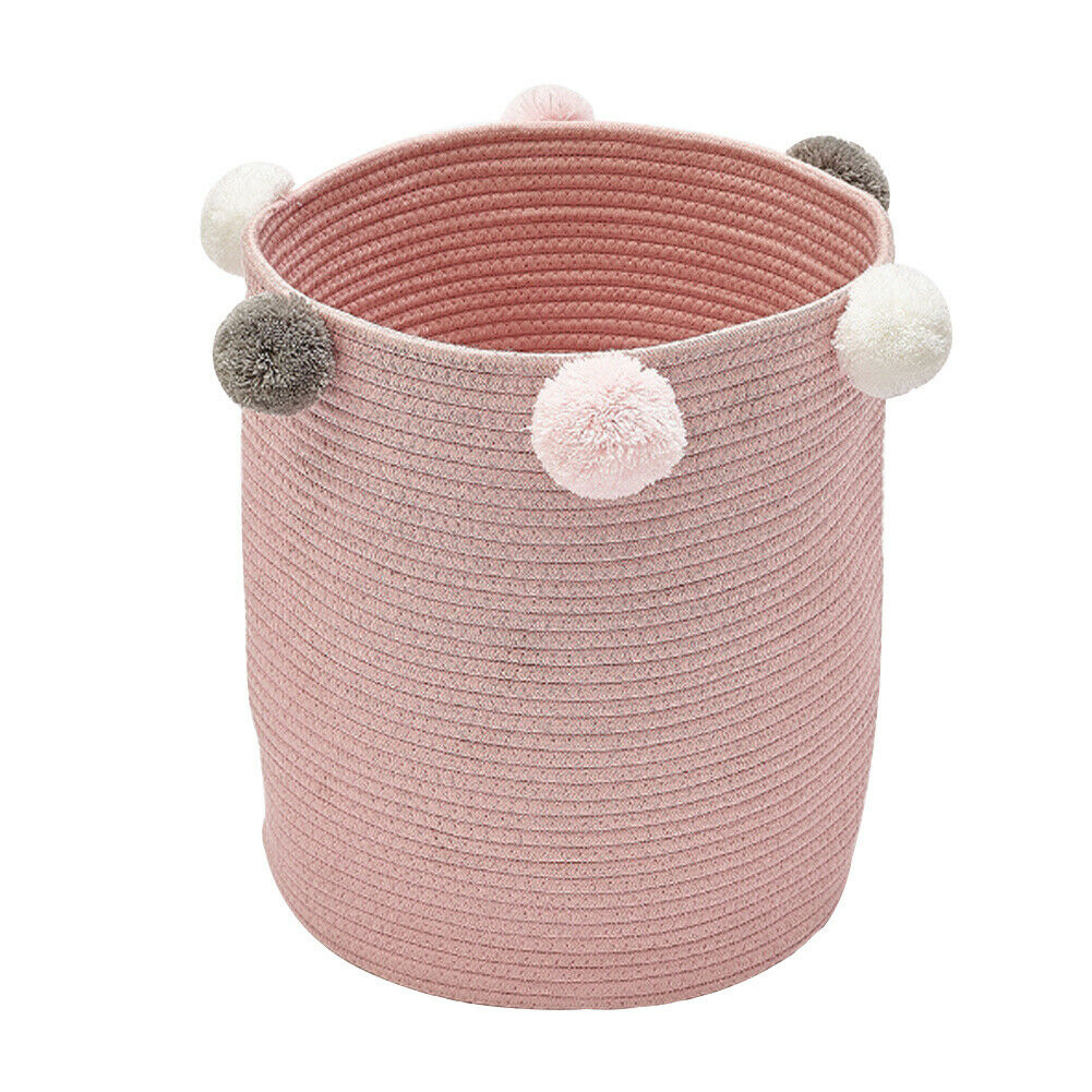 Folding Nordic Laundry Cotton Woven Washing Clothes Tidy Toys Storage Basket Bag