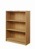 3 Tier Low Wide Wooden Bookcase Shelving Display Storage Unit Wood Furniture