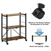 Kitchen Storage Trolley Cart Rolling Drawer Cupboard Shelves With Locking Wheels