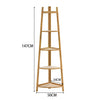 Bamboo Wooden Corner Storage Shelf Rack Ladder Shelving Unit Display Plant Stand