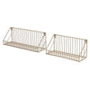 2X Wall Mounted Floating Shelves Metal Bathroom Shelf Kitchen Storage Rac