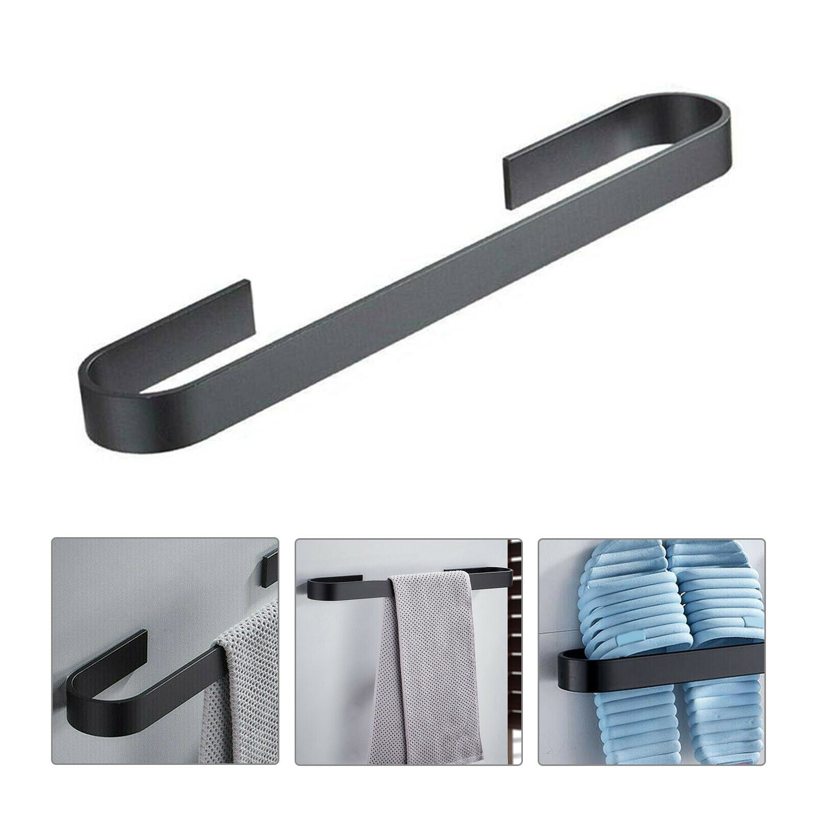 25cm New Towel Rail Rack Holder Wall Mounted Bathroom Shelf Stainless steel UK